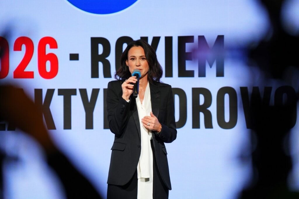 Agnieszka Han - prezes zarządu Fundacji Hasco-Lek podczas konferencji otwarcia kampanii - Panowie! Jazda po zdrowie!